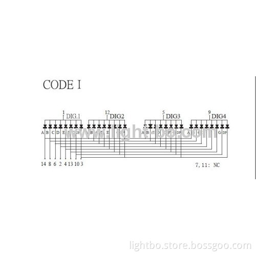 Ultra Bright White 4-digit 0.3-inch Common Anode 7 Segment Led Display For Medical Instrument Panel 